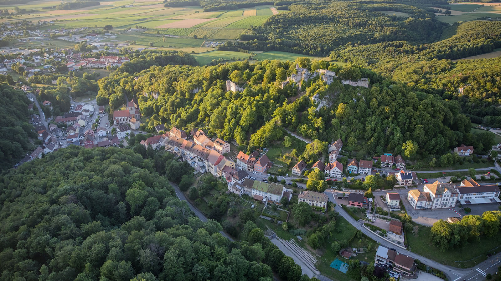 Ferrette vue du ciel